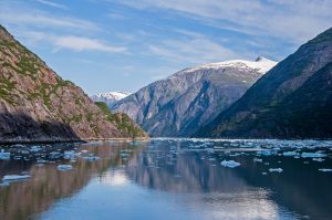 Ice bergs in Tracy Arm Fjord near the Sawyer Glaciers in Southeast Alaska