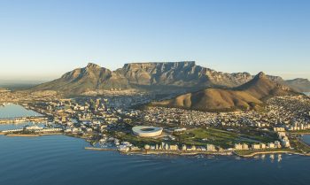 Aerial view of Capetown South Africa